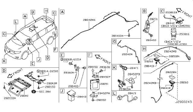 2014 Nissan Quest Audio & Visual Diagram 1