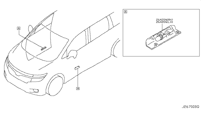 2011 Nissan Quest Lamps (Others) Diagram 2