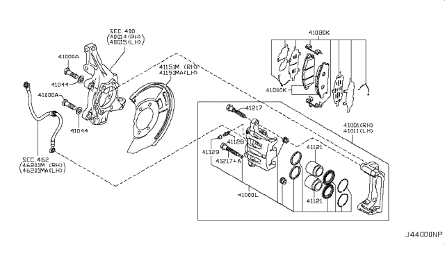 2012 Nissan Quest Front Brake Diagram