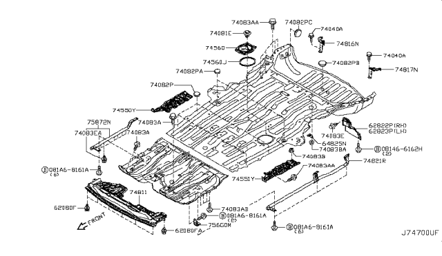 2015 Nissan Quest Floor Fitting Diagram 1