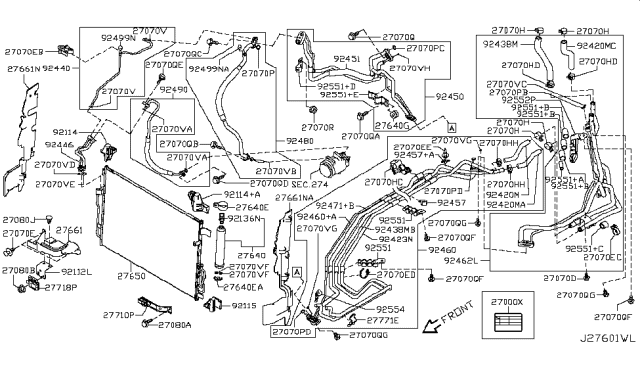 2014 Nissan Quest Condenser,Liquid Tank & Piping Diagram 3