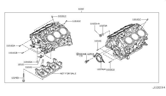 2012 Nissan Quest Cylinder Block & Oil Pan Diagram 3