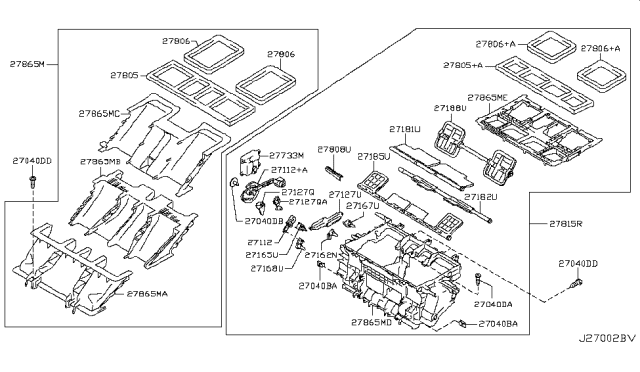 2017 Nissan Quest Heater & Blower Unit Diagram 3