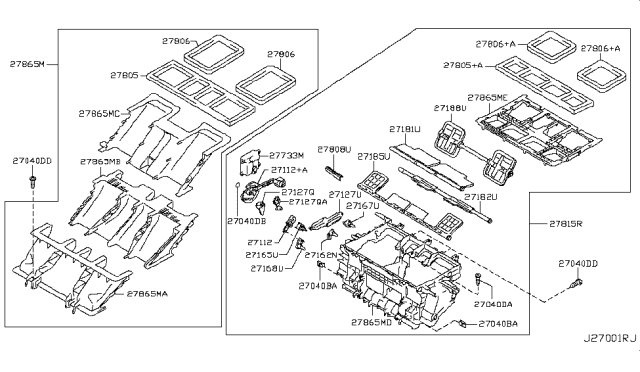 2014 Nissan Quest Heater & Blower Unit Diagram 6