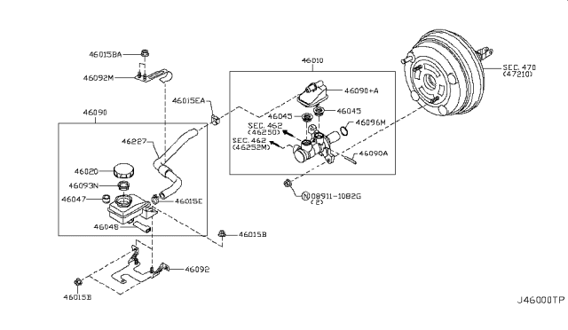 2012 Nissan Quest Brake Master Cylinder Diagram