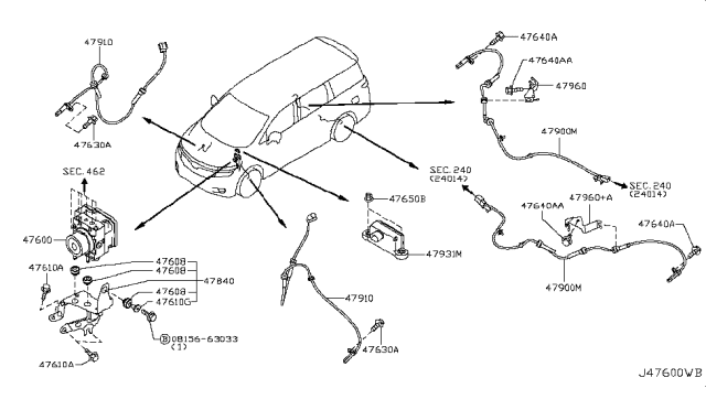 2015 Nissan Quest Anti Skid Control Diagram