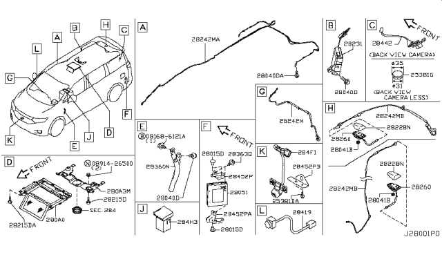 2012 Nissan Quest Amplifier - Radio Diagram for 28231-1JA0A