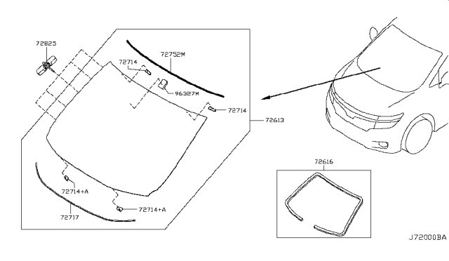 2012 Nissan Quest Front Windshield Diagram