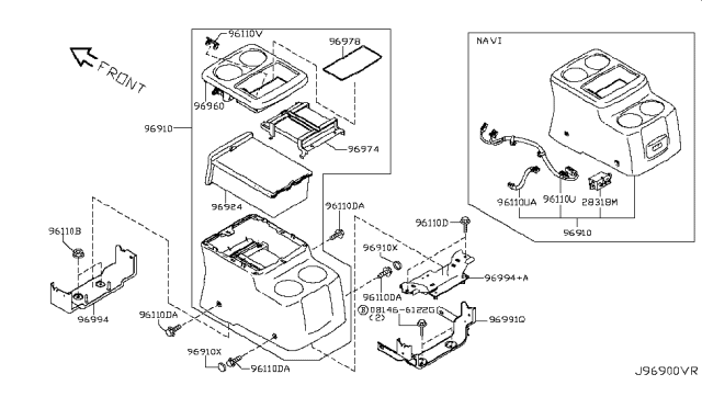 2012 Nissan Quest Console Box Diagram 2