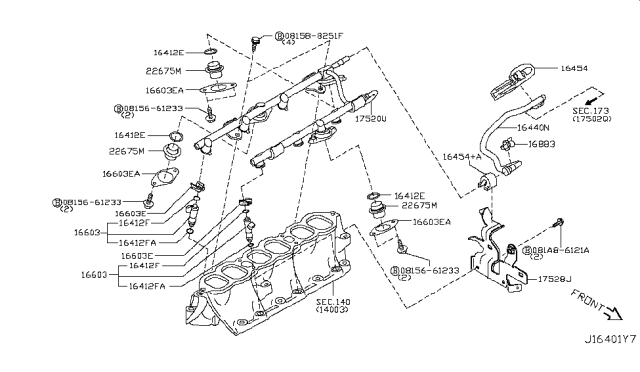 2017 Nissan Quest Fuel Strainer & Fuel Hose Diagram 1