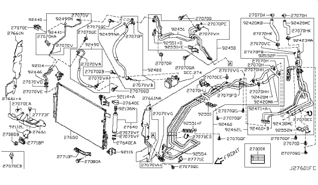 2012 Nissan Quest Clip Diagram for 63848-1AA0A