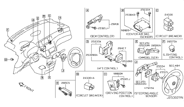 2011 Nissan Quest Electrical Unit Diagram 5