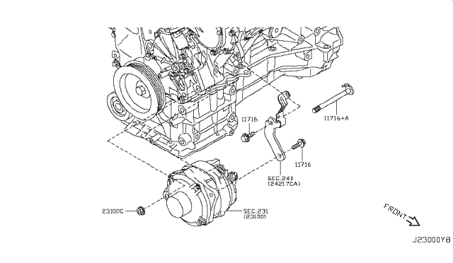 2015 Nissan Quest Alternator Fitting Diagram