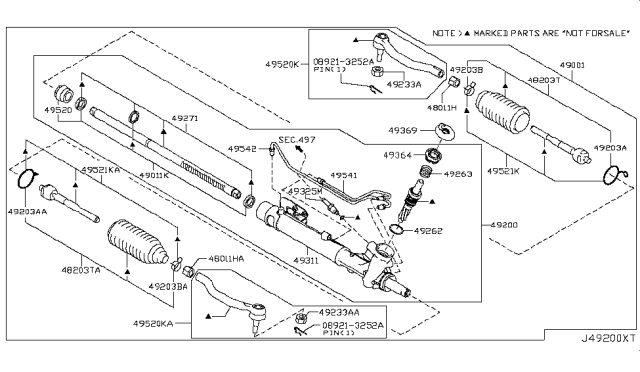 2017 Nissan Quest Power Steering Gear Diagram