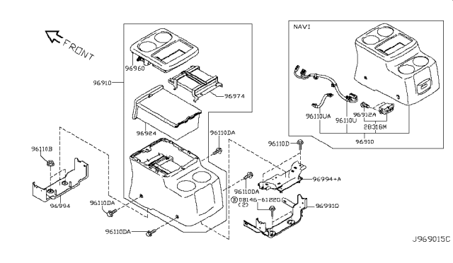 2017 Nissan Quest Console Box Diagram 1