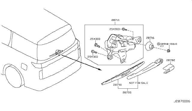 2011 Nissan Quest Rear Window Wiper Diagram