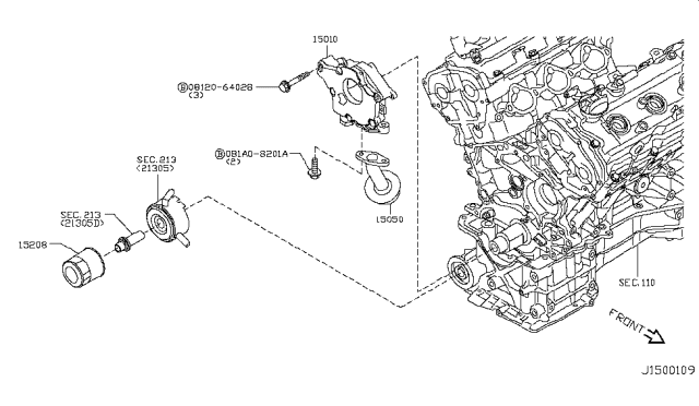 2011 Nissan Quest Lubricating System Diagram