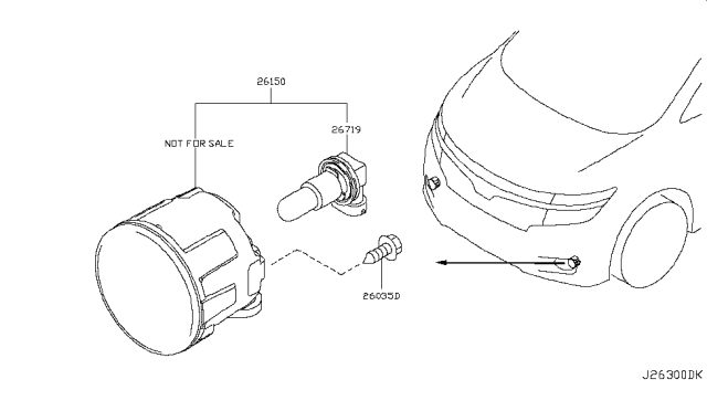 2012 Nissan Quest Fog,Daytime Running & Driving Lamp Diagram