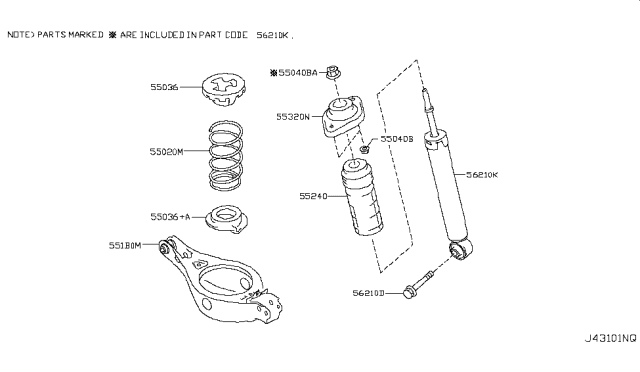 2012 Nissan Quest Rear Suspension Diagram 1