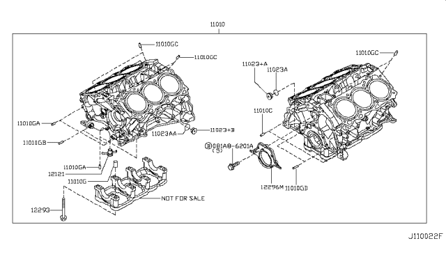 2011 Nissan Quest Cylinder Block & Oil Pan Diagram 2