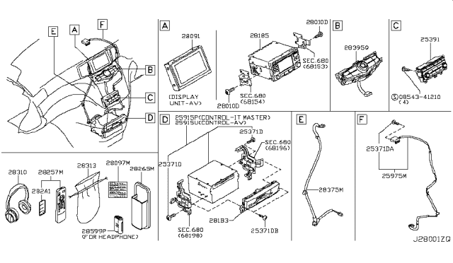 2011 Nissan Quest Audio & Visual Diagram 4