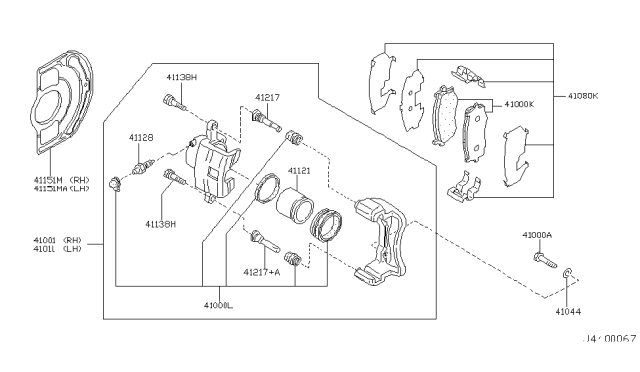 2001 Nissan Maxima Front Brake Diagram 3