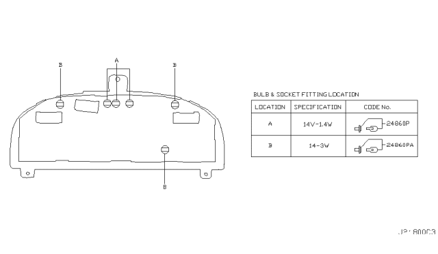 2000 Nissan Maxima Instrument Meter & Gauge Diagram 5