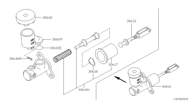 2002 Nissan Maxima Clutch Master Cylinder Diagram 1