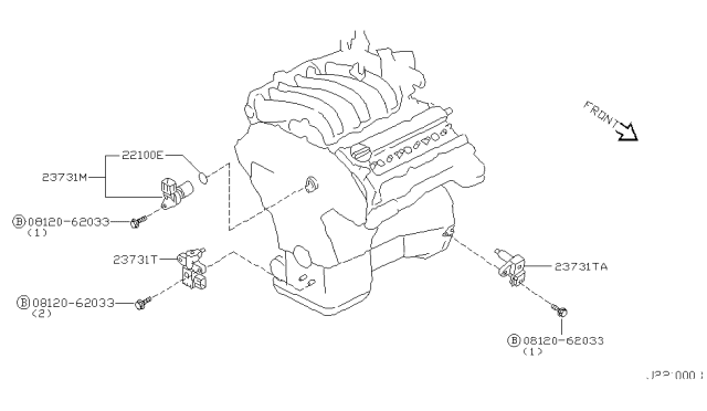 2002 Nissan Maxima Distributor & Ignition Timing Sensor Diagram 1