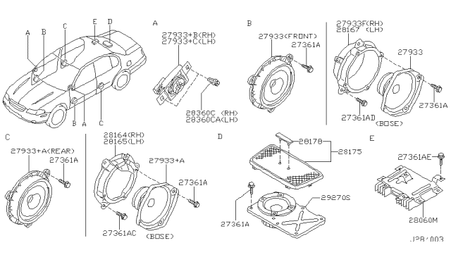 2002 Nissan Maxima Speaker Diagram 2