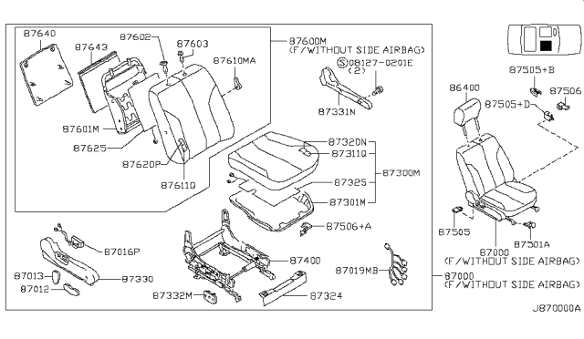 2000 Nissan Maxima Front Seat Diagram 8