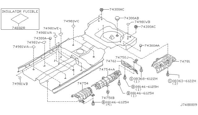 2000 Nissan Maxima Floor Fitting Diagram 2