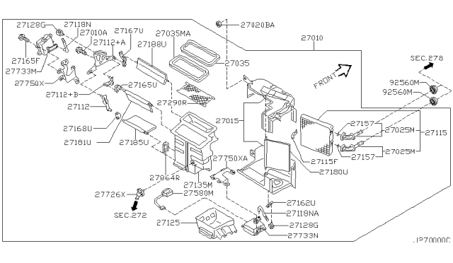 2001 Nissan Maxima Heater & Blower Unit Diagram 5