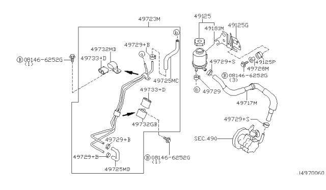 2001 Nissan Maxima Power Steering Piping Diagram 5