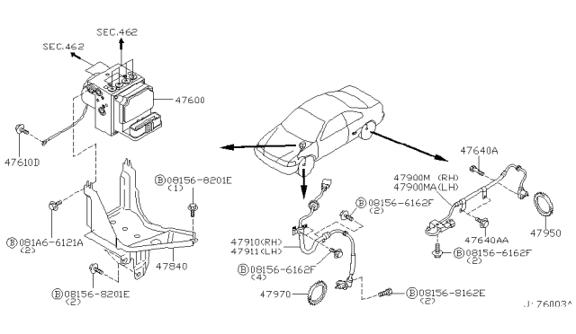 2000 Nissan Maxima Anti Skid Control Diagram 4