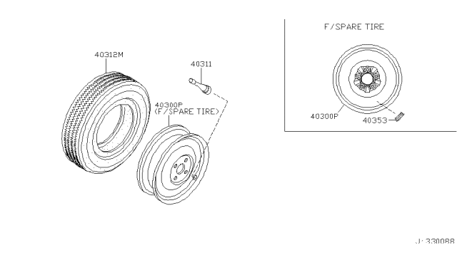 2001 Nissan Maxima Road Wheel & Tire Diagram 4