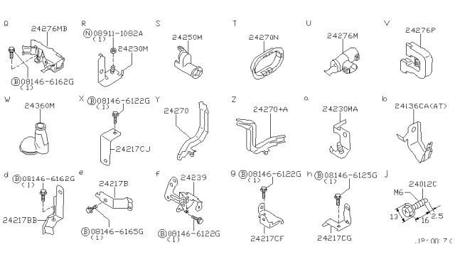 2002 Nissan Maxima Protector-Harness Diagram for 24272-5Y700