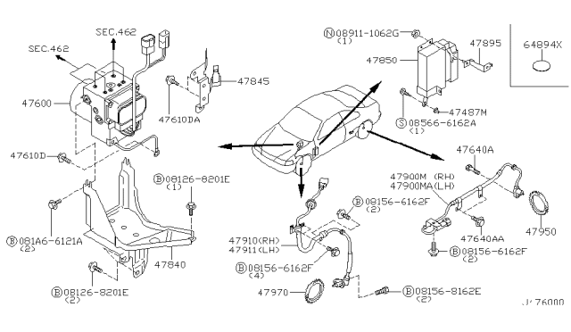 2000 Nissan Maxima Anti Skid Control Diagram 1