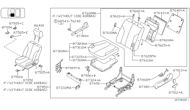 2001 Nissan Maxima Front Seat Diagram 5