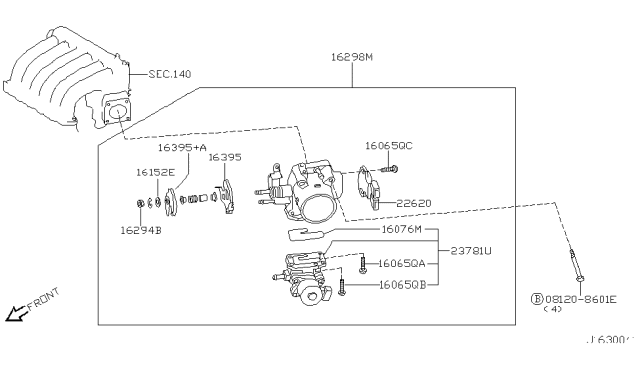 2002 Nissan Maxima Throttle Chamber Diagram 1