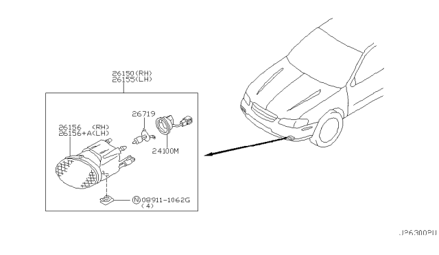 2003 Nissan Maxima Fog,Daytime Running & Driving Lamp Diagram