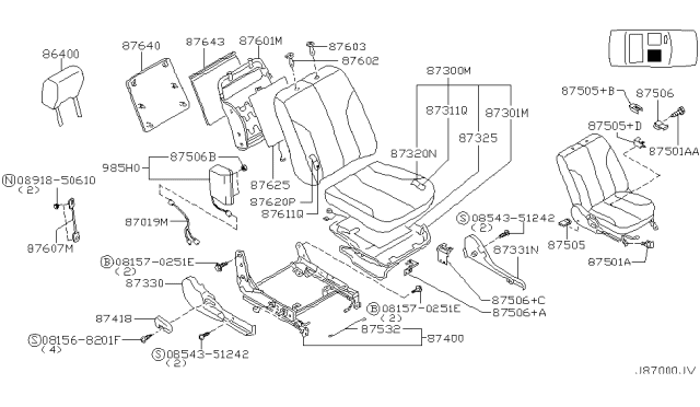 2002 Nissan Maxima Front Seat Diagram 8