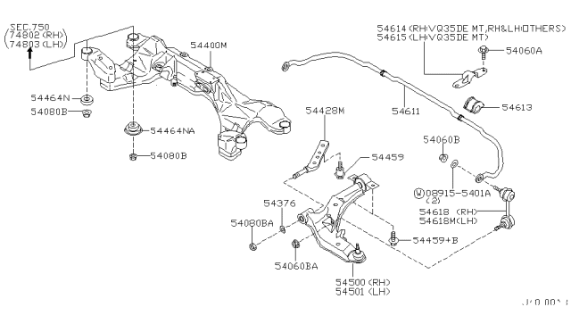 2003 Nissan Maxima Front Suspension Diagram 1