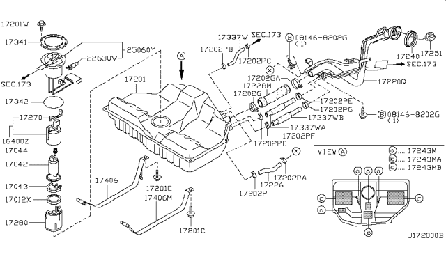 2001 Nissan Maxima Fuel Tank Diagram 1