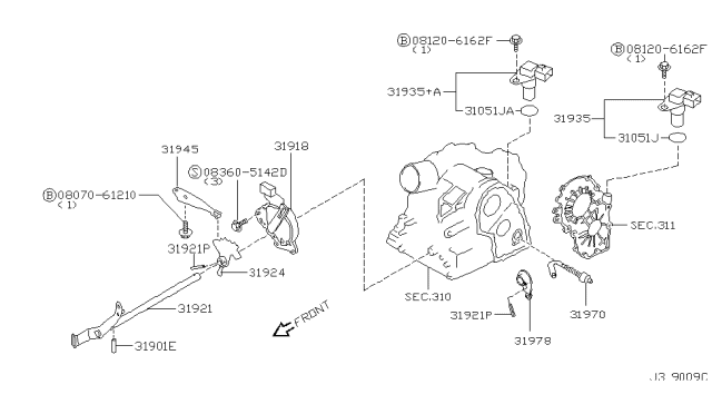 2002 Nissan Maxima Control Switch & System Diagram 1