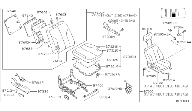 2002 Nissan Maxima Front Seat Diagram 14