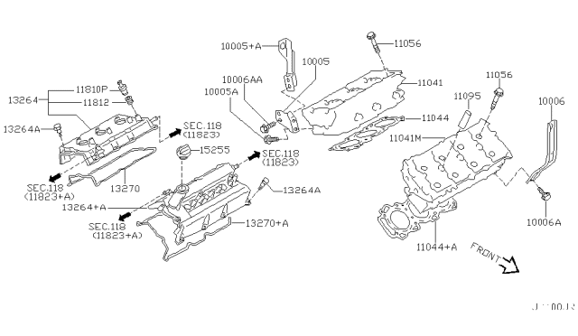 2002 Nissan Maxima Cylinder Head & Rocker Cover Diagram 2