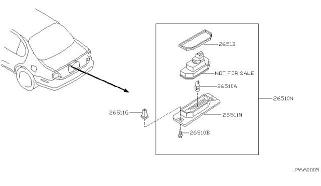 2001 Nissan Maxima Packing-Lens Diagram for 26513-3J100