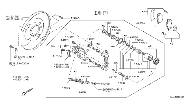 2002 Nissan Maxima Rear Brake Diagram