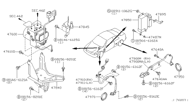2000 Nissan Maxima Anti Skid Control Diagram 3